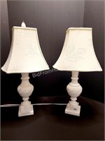 PAIR OF ONYX BASE LAMPS