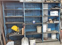 Shelving unit - metal, 3 section, blue, 12 shelves