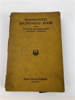 Modernistic Recipe-Menu Book