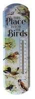 Birds Metal Thermometer Sign