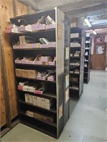 Steel shelves - army green (end of unit has white