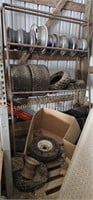 Tire rack - fabricated, 4 shelves - for different