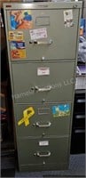 File cabinet - 4 drawer, green, with lock - 18" W