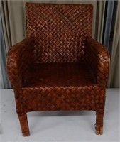 Woven Chair with Cushion 35" x 24"