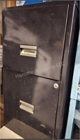 File cabinet - black, 2 drawer - 15" W x 19" D x