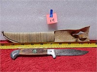 Knife Japan Tang & Handle Loose w/ Fabric Sheath
