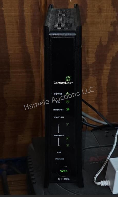 CenturyLink router - black, 4 ethernets, 1 LAN, 1
