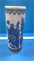 Blue birds vase. Japan