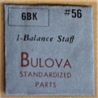 Vtg Bulova Watch 6BK Balance Staff Part #56 NOS