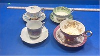 Cup and saucer sets (4)