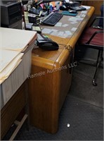 Wooden desk - 5 drawers - 72" W x 36" D x 30" H