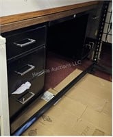 Desk - metal, with laminate top, 5 drawers - 60"