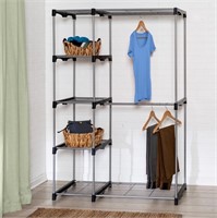 E2071  Honey-Can-Do Closet, Dbl Rod, 4 Shelves