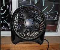 Honeywell fan - 8" round, black, with stand