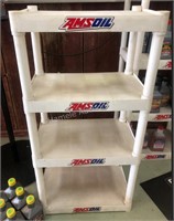 Shelving unit - plastic, white, 4 shelves, AMSOIL