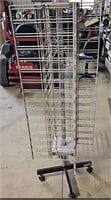 Display - square spinning wire rack on pedestal wi