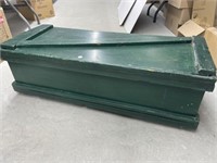 Painted Green Hinged Lid Box