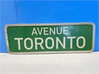 Double Sided Metal Street Sign " Avenue Toronto "