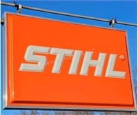 Stihl lighted sign - in side shed