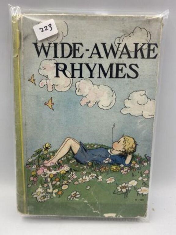 WWII CHILDRENS BOOK CICA 1935 WIDE AWAKE RHYMES