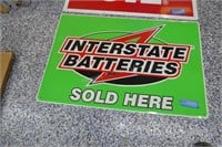 Wall sign - 'Interstate Batteries Sold Here'