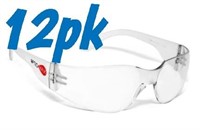 12pk Safety Glasses, Transparent Frame