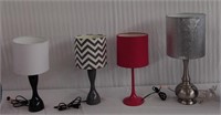 4 Various Electric Lamps-3@19" &1@ 24"