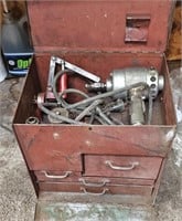 Antique knock out valve seat grinder - in shop