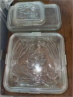 Vintage Clear Glass Refrigerator Dishes