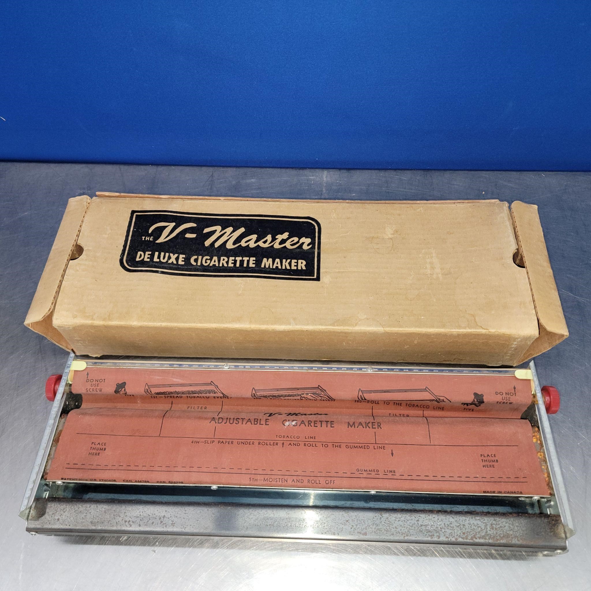 1950s V-MASTER Cigarette Maker w/Original Box