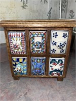 #2 Indian Mini Painted Cabinet Organizer