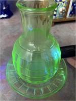 Uranium Vase with Saucer