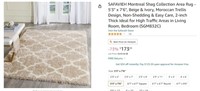 FM3539 Area Rug - 5'3" x 7'6", Beige & Ivory