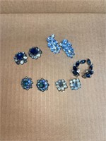 Blue rhinestone Earrings