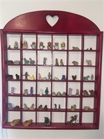 Red Heart Shelf with rose tea Figurines wade