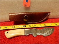 Damascus Knife Resin Handle 8-1/2" w/ Sheath