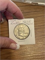 1954 Franklin half dollar