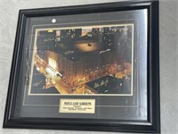 Framed Maple Leaf Gardens Photo with Signatures