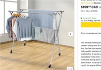 FOLDABLE STEEL CLOTHES DRYING RACK FOR LAUNDRY