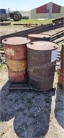 Empty steel 55 gallon barrels - on pallet
