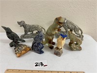 Lot of 8 Stone Animals As Shown