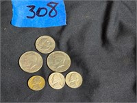 Circulated Coins - Sacagawea Dollar, 1940s Nickels