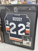 Framed Mike Bossy Autographed Jersey With Puck