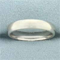 Half Dome Wedding Band Ring in 14k White Gold