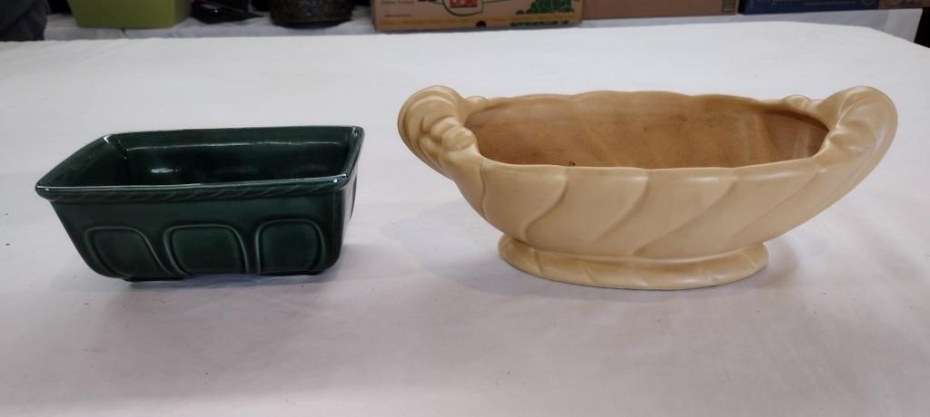 2 Vintage Weller Pottery Dishes
