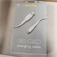 3' USB-C to USB-a Flat Cable - Heyday™ Ivory White