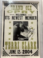 Signed Terri Clark Grand Ole Opry Induction Lobby