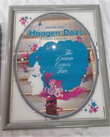 Vintage Haagen Dazs Cream Liquor Mirror 12"x16"
