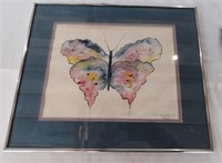 Vintage Butterfly Watercolor 12"x15"