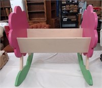 Wood Baby Cradle  30"